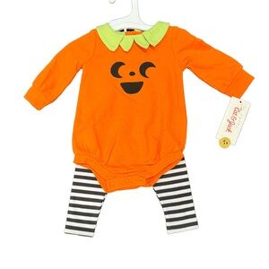 Cat & Jack Halloween Jack-o’-lantern Romper Set